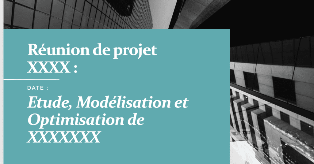 Modèle de compte rendu de réunion Powerpoint