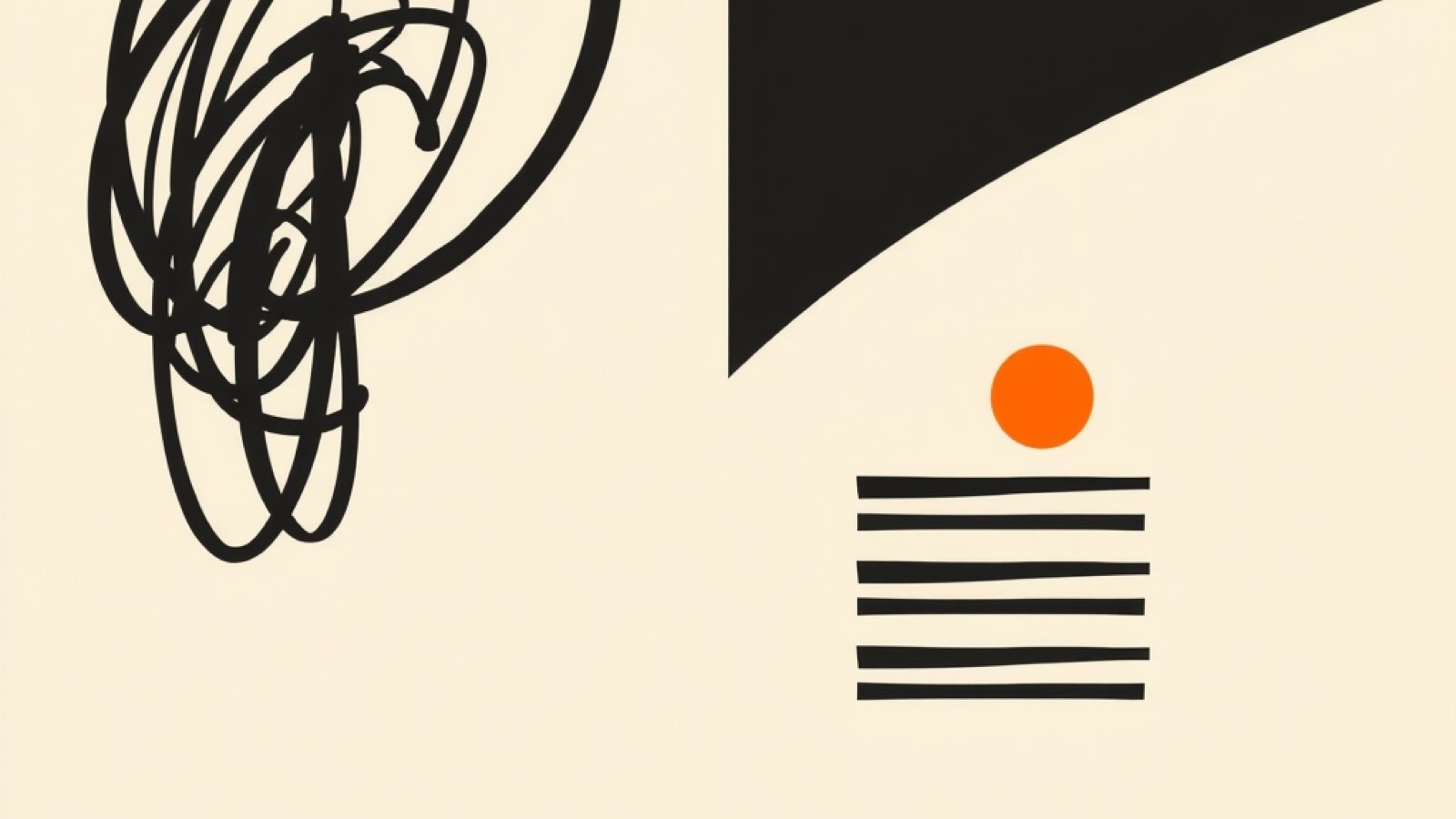 Illustration : un gribouillis emmêlé à gauche, une pile de lignes nettes à droite
